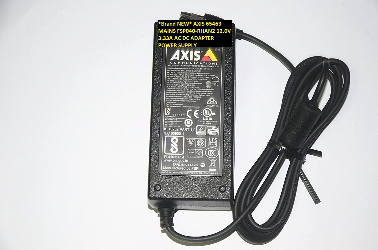 *Brand NEW* AXIS 65463 MAINS FSP040-RHAN2 12.0V 3.33A AC DC ADAPTER POWER SUPPLY